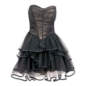 Betsey Johnson Black Strapless Mini Dress